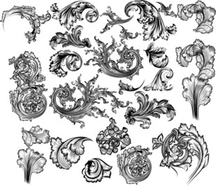 中式传统龙纹图案集合