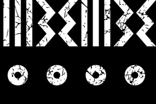 黑白几何与眼球图案设计