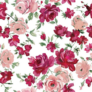 花卉图案水彩风浪漫花卉