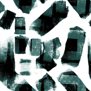 抽象几何墨韵图案