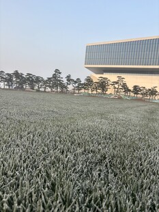 田野旁的现代建筑景观