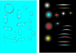 水滴光束各种样子