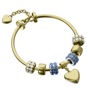 金色心形宝石手链