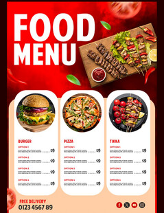 食物菜单模板设计