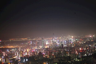 城市璀璨夜景鸟瞰