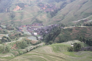 山间梯田村落美景