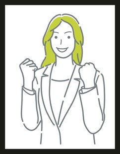 自信女性握拳展现力量