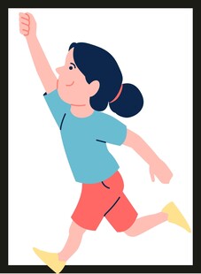 奔跑的活力女孩