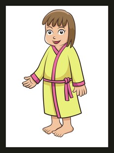 穿睡袍的小女孩