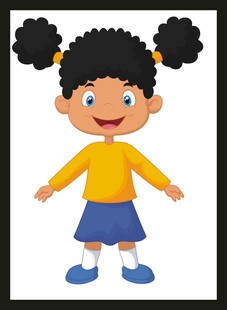 可爱双马尾小女孩形象