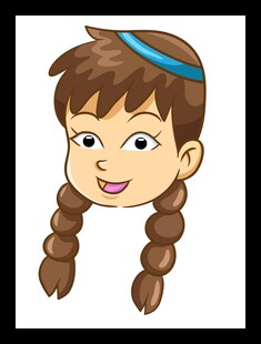 扎双辫戴发箍的可爱女孩