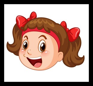 扎蝴蝶结的可爱小女孩