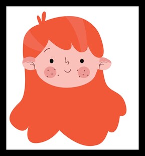 红发女孩可爱卡通头像