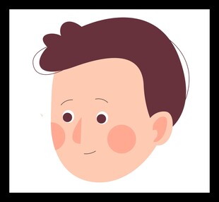 卡通风格男性头像