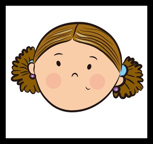 扎双马尾的可爱小女孩