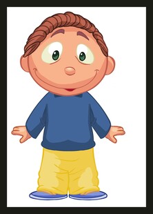 可爱小男孩张开双臂