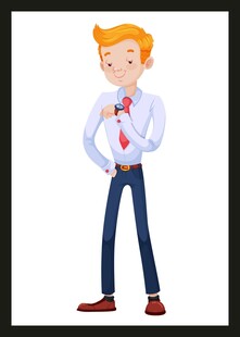 商务男士自信站姿形象