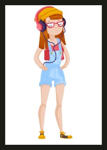 时尚女孩休闲装扮展示