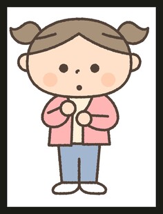 可爱扎双辫小女孩形象