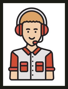 戴耳机的客服人员