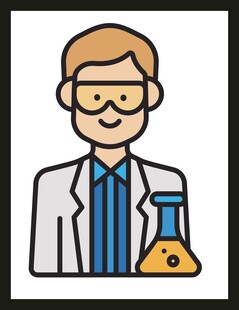 科学家形象与实验器具