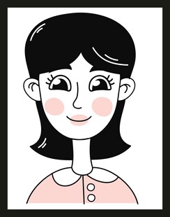 可爱短发女孩头像