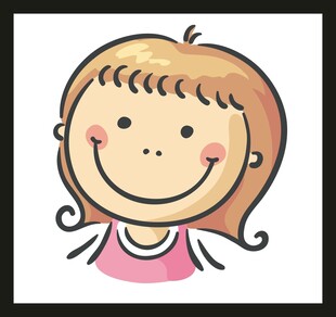 微笑小女孩卡通形象