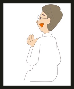 捂嘴咳嗽的人物形象