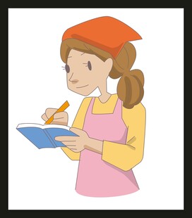 女孩专注书写美好时刻