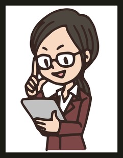 职业女性手持平板思考