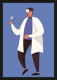 医生手持试管做检测