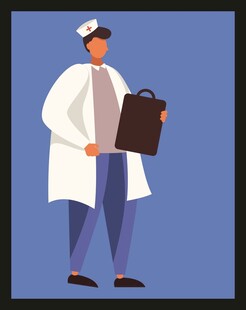 医生手持文件夹形象