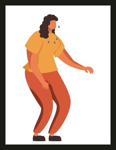 跳舞的活力女性