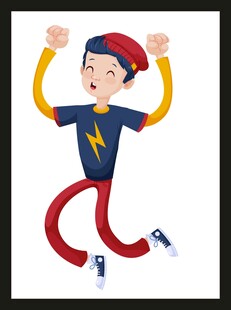 活力少年跳跃瞬间