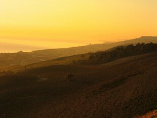 黄昏下的广袤原野景色