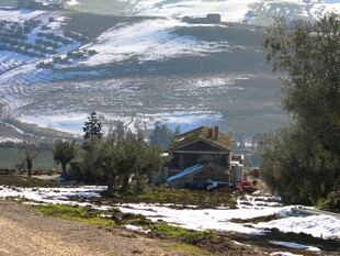 冬日乡村雪景风光