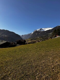 山间草地蓝天美景