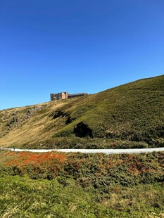 山间公路旁的开阔景致
