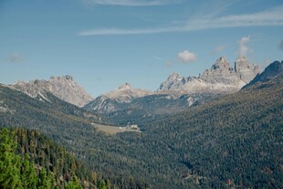 壮丽山景 葱郁山林与远山