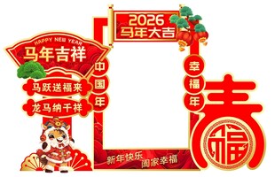 2026新年打卡指引牌