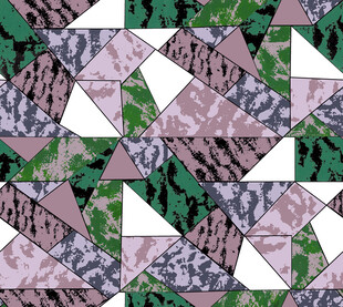 几何迷彩拼接图案设计