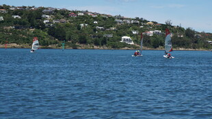 海上帆船航行美景