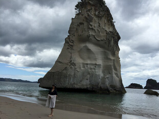 海边矗立的壮观岩石