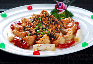 美味香酥炸鸡块摆盘精致