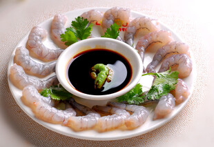 鲜虾配蘸料