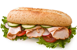 美味火腿生菜三明治