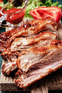 烤排骨特写