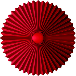 红色折扇造型装饰物件