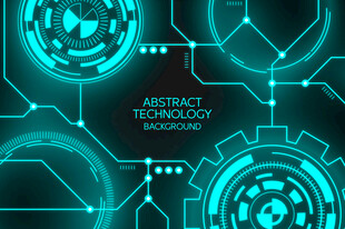 科技风抽象电路图案设计