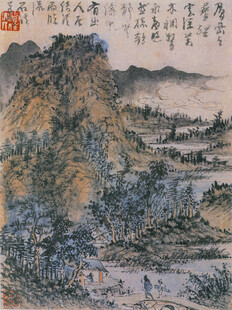 水墨山水国画风景图